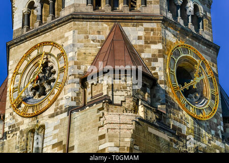 Uhr, Imperial Wilhelm - Kirche, Ort Breitscheid, Charlottenburg, Berlin, Deutschland, Uhr, Kaiser-Wilhelm-Gedächtniskirche, Breitscheidpla Stockfoto