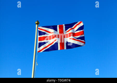 Union Jack, die Flagge von Großbritannien, Nationalflaggen, GB, Großbritannien, Vereinigtes Königreich Stockfoto