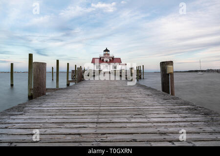 Restaurierte Leuchtturm Gebäude in Tuba City North Carolina entlang der äußeren Banken Stockfoto