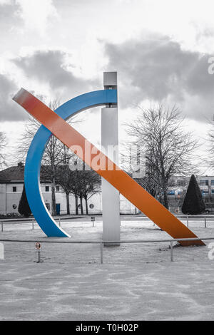 Glasgow Commonwealth-Spiele 2014 Skulptur in Glasgow Green. Wie das große G bekannt Stockfoto