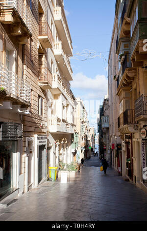 Ruhige Straße in Malta Stockfoto