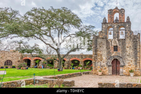 San Antonio Mission Trail in San Antonio Texas: Mission Espada Stockfoto