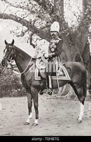 Lord Kitchener sitzen auf Pferd, Indien, Asien Stockfoto