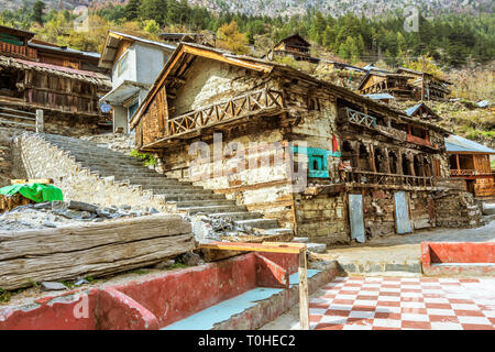 Mukhba Dorf, Harsil, Uttarakhand, Indien, Asien Stockfoto