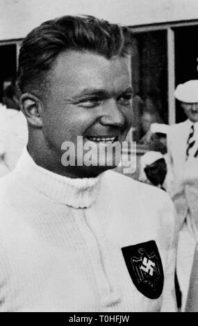 Sport, Olympische Spiele 1936, Berlin, Athletik, Speer werfen, Sieger Herren: Hans Woelke, Deutschland, Additional-Rights - Clearance-Info - Not-Available Stockfoto