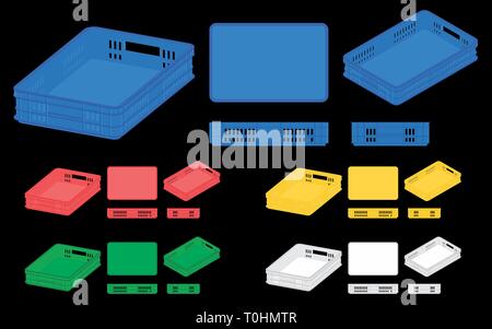 Kunststoff-Kiste Stock Vektor