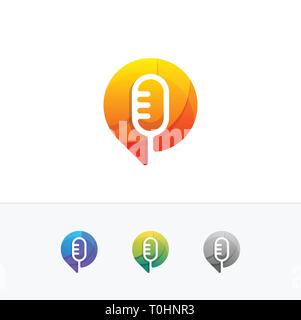 Voice Design Konzeption Illustration Vektor Vorlage. Geeignet für kreative Industrie, Multimedia, Entertainment, Ausbildungen, Shop, und alle damit verbundenen busine Stock Vektor