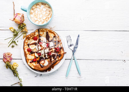 Foto oben der Pfannkuchen Stockfoto