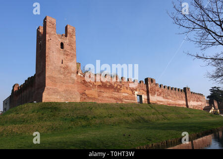 Castelfranco Veneto, Treviso/Italien - alten Mauern von Castelfranco Veneto Stockfoto