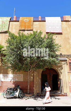 Les Nomades De Marrakech Teppich Shop, Derb Zaouiat Lahdar, Medina, Marrakesch, Marrakesh-Safi region, Marokko, Nordafrika Stockfoto