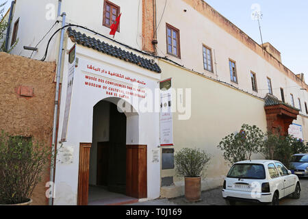 Dar El Bacha Museum Confluences, Rue Dar El Bacha, Medina, Marrakesch, Marrakesh-Safi region, Marokko, Nordafrika Stockfoto