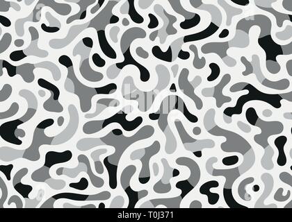 Grau moderne Camouflage nahtlose Muster. vector Hintergrund Illustration für Web, Mode, Oberfläche design Stock Vektor