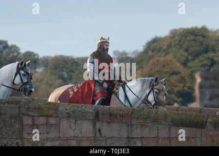 Outlaw König Dreharbeiten in Berwick-upon-Tweed. Stockfoto