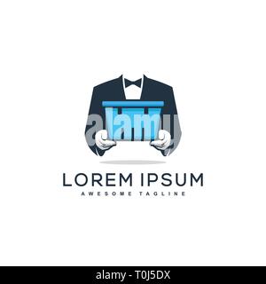 Lieferung Konzeption Illustration vektor Vorlage. Geeignet für kreative Industrie, Multimedia, Entertainment, Ausbildungen, Shop, und alle damit verbundenen Unternehmen Stock Vektor