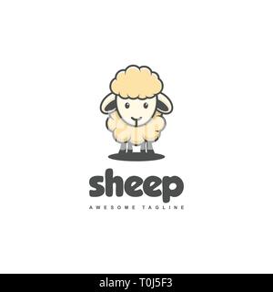Schafe Konzeption Illustration vektor Vorlage. Geeignet für kreative Industrie, Multimedia, Entertainment, Ausbildungen, Shop, und alle damit verbundenen Unternehmen Stock Vektor