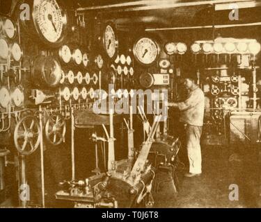 "Der wichtigste Motor Control Plattform der "Aquitania".', c 1930. Schöpfer: Unbekannt. Stockfoto