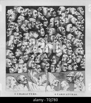 'Zeichen und Caricaturas", 1807, (1827). Schöpfer: Thomas Cook. Stockfoto