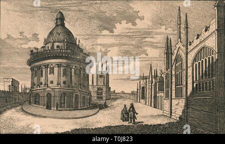 T'S. Mary's Church & Radcliffe Bibliothek in Oxford', c 18. Schöpfer: Unbekannt. Stockfoto