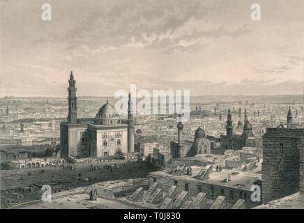 "Kairo, von der Zitadelle aus dem 19. Jahrhundert. Schöpfer: R Dawson. Stockfoto
