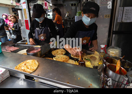 Tianjing Chong Zhua Pfannkuchen in Taipeh - Restaurant in Taipei, Taiwan Stockfoto