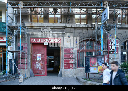 Kulturelle Fabrik, Lehrter Straße, Mitte, Berlin, Deutschland, Kulturfabrik, Lehrter Straße, Mitte, Deutschland Stockfoto