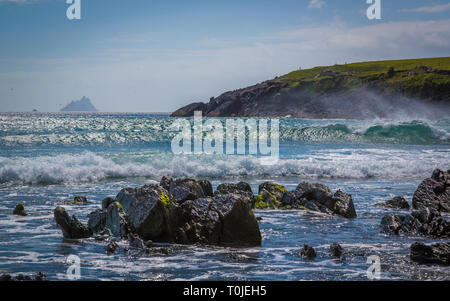 Wundervolle St. Finian's Bay an der Skelig Ring Stockfoto