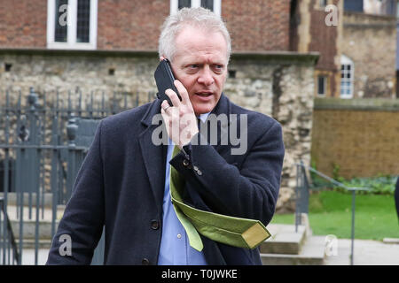 London, UK, UK. 20 Mär, 2019. Bracknell MP Phillip Lee ist in Westminster. Dr Phillip Lee gesehen im letzten Juni sein Amt als Justizminister über die Handhabung der britischen Regierung von Brexit. Credit: Dinendra Haria/SOPA Images/ZUMA Draht/Alamy leben Nachrichten Stockfoto