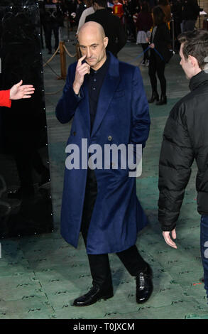 London, Großbritannien. 20 Mär, 2019. Mark Strong teilnehmen fotoshooting neue Messe basiert auf dem Film zu fördern, Bernie Spanien Gardens, South Bank Credit: Nils Jorgensen/Alamy leben Nachrichten Stockfoto