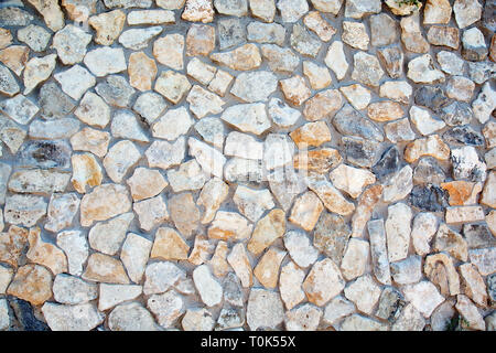 Stein Pflasterung Textur. Abstrakte strukturierten Hintergrund. Hintergrund Stockfoto