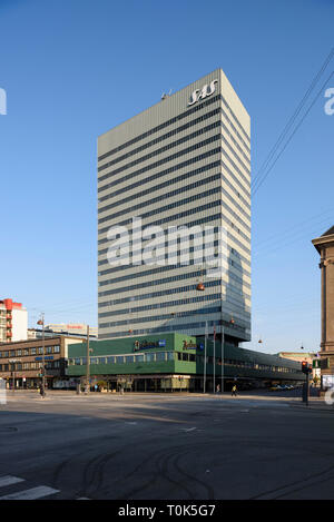 Kopenhagen. Dänemark. SAS Hotel, (jetzt das Radisson Hotel, Royal Copenhagen) von Arne Jacobsen und 1961 abgeschlossen, von der Veste gesehen Stockfoto