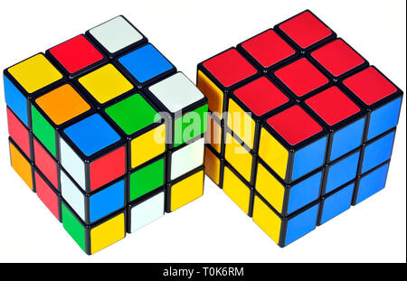 Spiele, Rubik's Cube, erfunden 1975 von Erno Rubik, Ungarn, Deutschland, 1980er Jahre, Additional-Rights - Clearance-Info - Not-Available Stockfoto