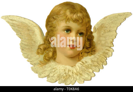 Kitsch/Souvenir, Cherub, Lithographie, Deutschland, 1876, Additional-Rights - Clearance-Info - Not-Available Stockfoto