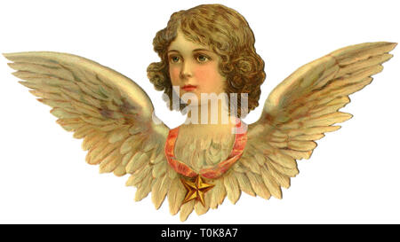 Kitsch/Souvenir, Cherub, Lithographie, Deutschland, 1876, Additional-Rights - Clearance-Info - Not-Available Stockfoto