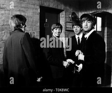 Nach einem anstrengenden Tag Nacht, Ringo Starr, George Harrison, John Lennon, PAUL MCCARTNEY, 1964 Stockfoto