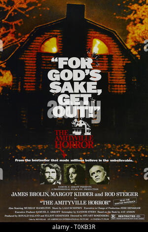 JAMES BROLIN, Margot Kidder, Rod Steiger Film Poster, die AMITYVILLE HORROR, 1979 Stockfoto