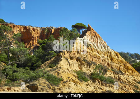 Praia da Falésia (Praia do Barranco das belharucas), Vilamoura, Quarteira, Faro, Algarve, Portugal Stockfoto