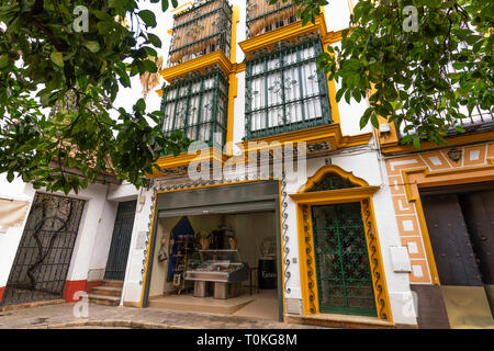 Traditionelles Haus, Sevilla Stockfoto