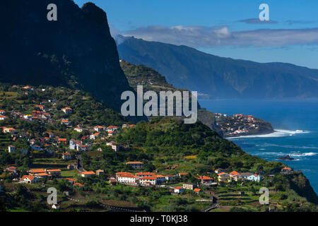 Arco de São Jorge, Nordküste, Madeira, Portugal, Europa Stockfoto