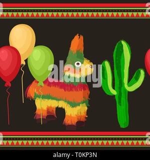 Cinco de Mayo mexikanischen Festliche nahtlose Muster Stock Vektor