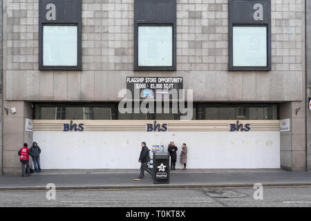 Leeren ehemaligen BHS Store, der Union Street, Aberdeen, Schottland, UK Stockfoto