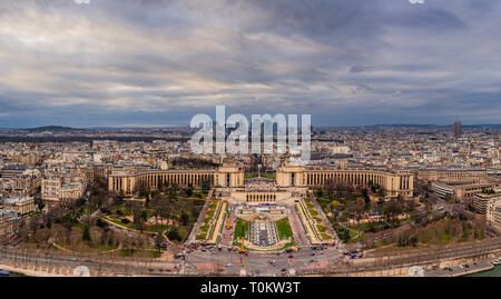 Antenne Panoramasicht auf die Stadt Paris Frankreich, Europa Stockfoto