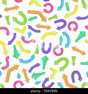 Bunte Pfeile. Nahtlose Muster Hintergrund. Vector Illustration. Design für Geschenkpapier Stock Vektor