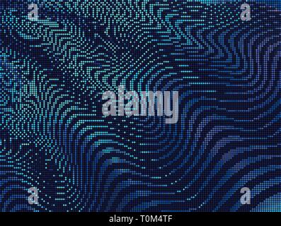 Vector Hintergrund - Falten oder Wellen bestehen aus Rasterpunkte Stock Vektor