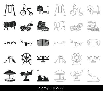 Kunst, Anziehung, schwarz, Outline, Stoßfänger, Auto, Karussell, Kindheit, Sammlung, Design, Entertainment, Equipment, Ferris, Spiel, Haus, Icon, Illustration, Inline, isoliert, Logo, Park, Flugzeug, playgarden, Spielplatz, Vergnügen, Pool, rc, Sandkasten, Scooter, Wippe, Satz, Zeichen, Schlittschuhe, Schlitten, Feder, Schwimmen, Swing, Symbol, Reifen, Baum, Dreirad, Tunnel, Vector, Web, Rad Vektor Vektoren, Stock Vektor