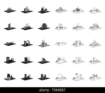 Schwarz, Outline, blast, Gebäude, Geschäft, Chemical, Chemie, Sammlung, Firma, komplexe, Konstruktion, Design, Engineering, Anreicherung, Enterprise, Anlagen, Anlage, Fabrik, Ofen, Icon, Illustration, Industrie, isoliert, kubisch, Logo, Manufaktur, Herstellung, Metallurgie, Bergbau, Anlagen, Räumlichkeiten, Verarbeitung, Produktion, Recycling, Behälter, Set, Shop, Zeichen, Struktur, Strukturen, Symbol, Gebiet, Turm, Trompete, Vector, Web, Werkstatt Vektor Vektoren, Stock Vektor