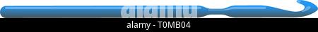 Stricken häkeln Haken. Handgefertigte Vektor-illustration isoliert weißer Hintergrund Stock Vektor