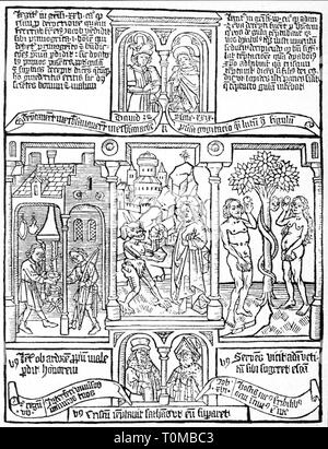 Religion, Christentum, Garten Eden, Adam und Eva, Illustration
