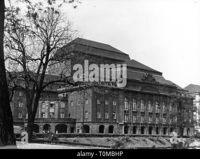 Geographie/Reisen, Deutschland, Dresden, Theater/Theater, Playhouse, Außenansicht, 1967, Additional-Rights - Clearance-Info - Not-Available Stockfoto