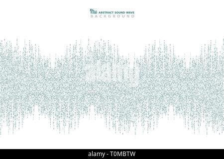 Abstrakt Blau quadratischen Muster von Sound wave Design Hintergrund. Sie können für die Anzeige, Plakat der Music Festival, Drucken, Cover Design, Artwork verwenden. Stock Vektor