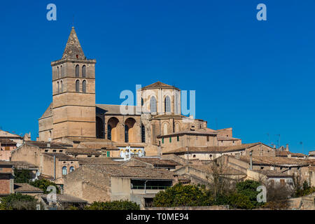 Pfarrkirche Santa Maria de Sineu, Mallorca, Balearen, Spanien Stockfoto